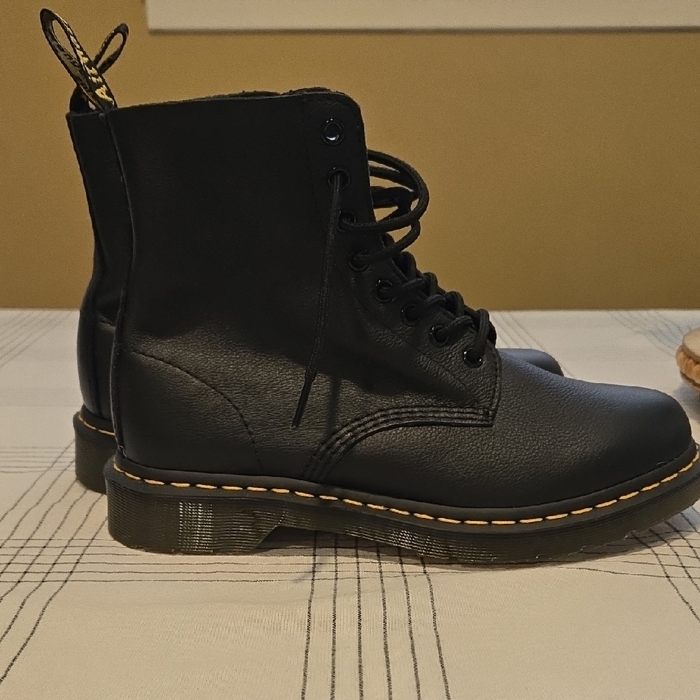 Dr. Martens Black Leather Lace-Up Boots